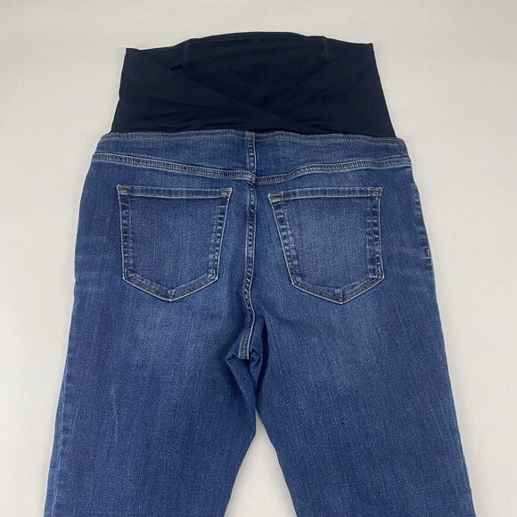 Ingrid & Isabel Maternity Skinny Bootcut Denim Blue Jeans Sz 8 Cotton Stretch - Picture 10 of 10